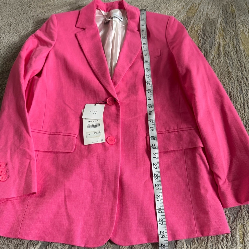 Zara hot pink blazer oversized jacket XS new - Picture 10 of 10